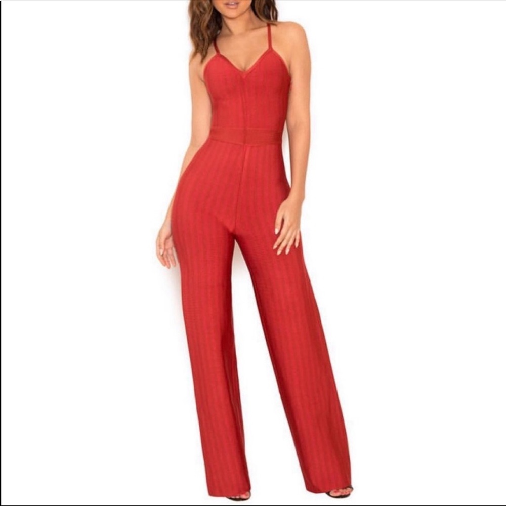 House of CB Red Jumpsuit